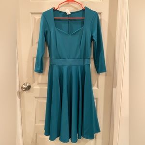 NWOT- Turquoise dress w/sweetheart neckline